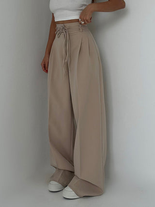 Stefania - Kalhoty s vysokým pasem a širokými nohavicemi