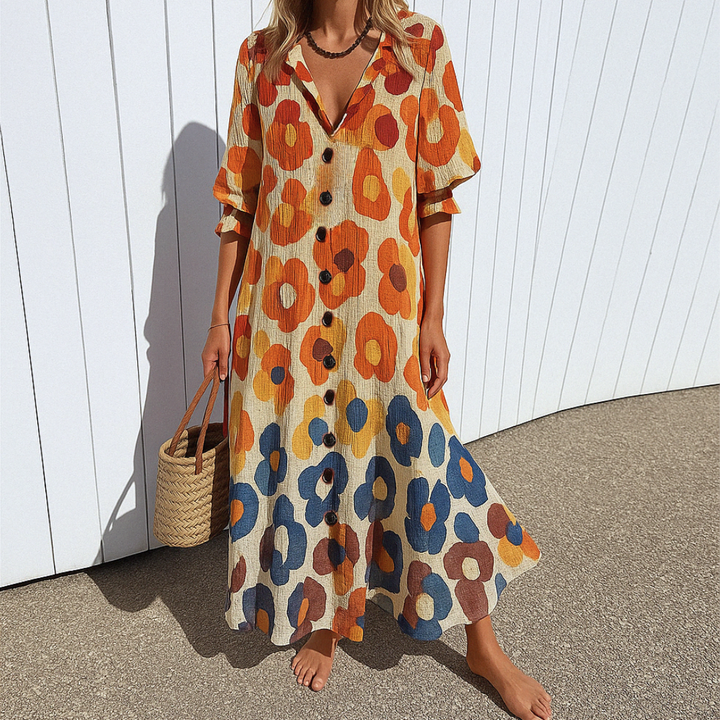 Talina – Elegantní zeštíhlující šaty v boho stylu