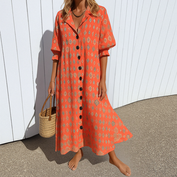 Talina – Elegantní zeštíhlující šaty v boho stylu