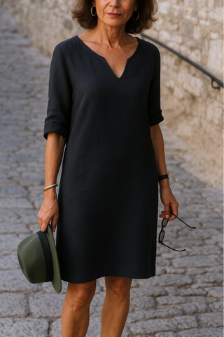 Bogdana – Elegantní šaty s výstřihem do V
