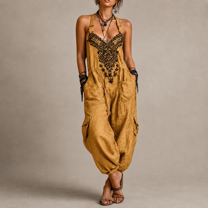 Amelia | Vyšívaný overal v boho stylu