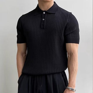GIMCHEON Pletené Polo Tričko