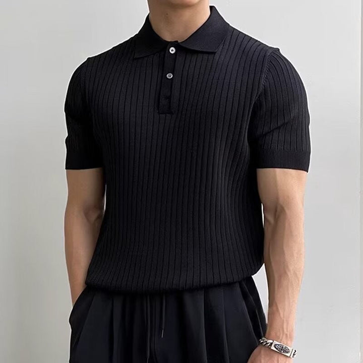 GIMCHEON Pletené Polo Tričko