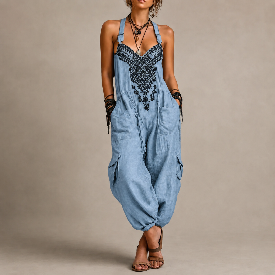 Amelia | Vyšívaný overal v boho stylu