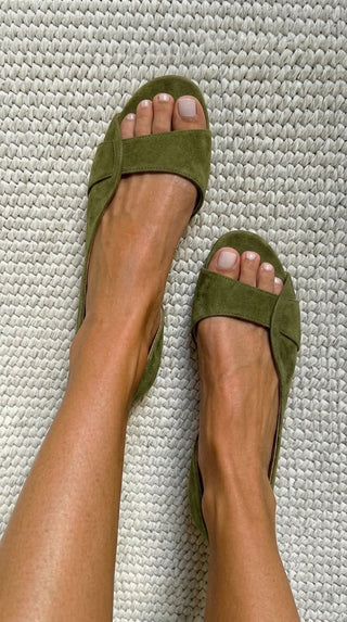Anna | Semišové Sandały Slingback