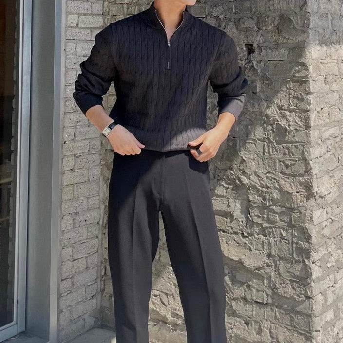 GWANGJU Svetr s polo zipem
