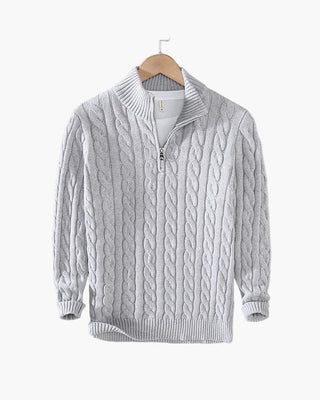 TAEBAEK Zipped Cable Sweater