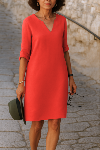 Bogdana – Elegantní šaty s výstřihem do V