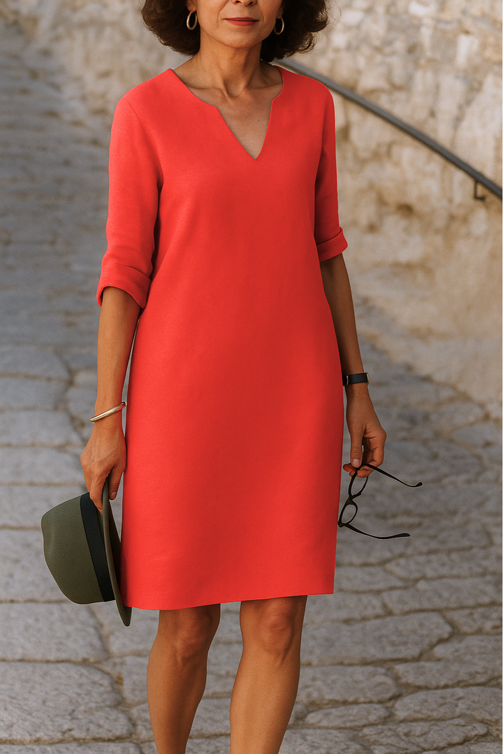 Bogdana – Elegantní šaty s výstřihem do V