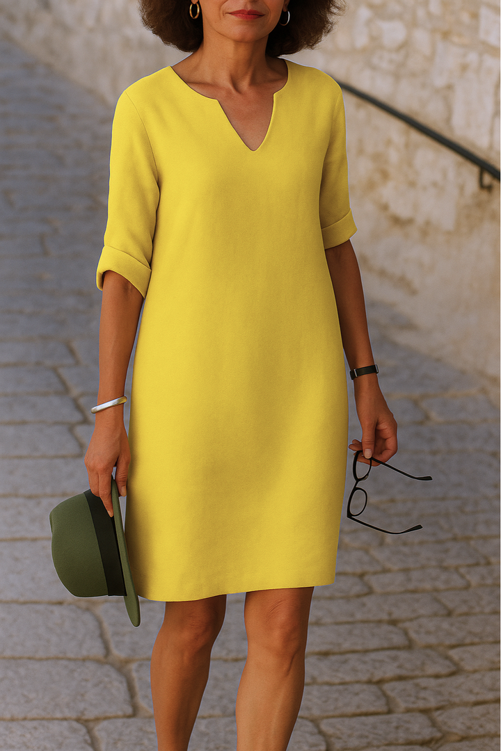 Bogdana – Elegantní šaty s výstřihem do V