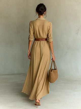 Camille™ | Elegantní Maxi Šaty s Páskem