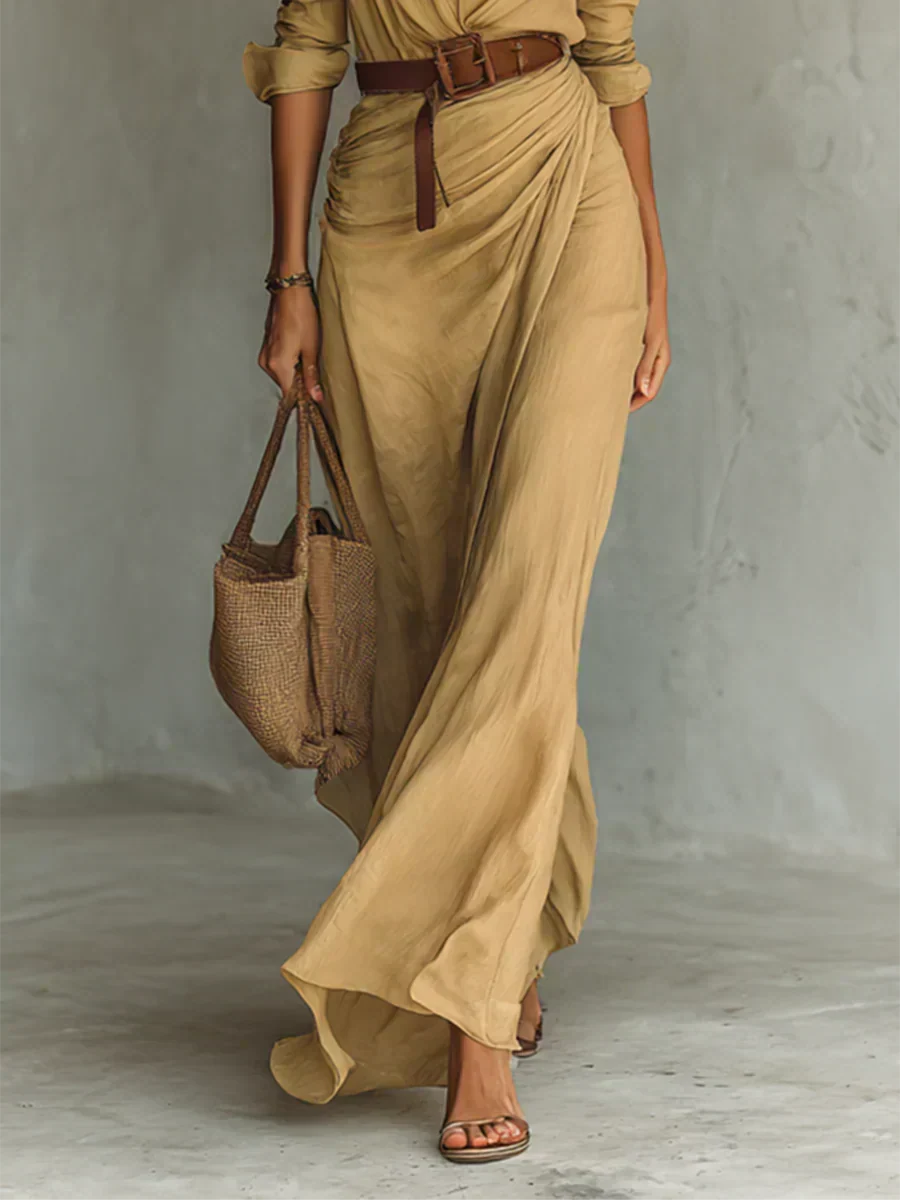 Camille™ | Elegantní Maxi Šaty s Páskem