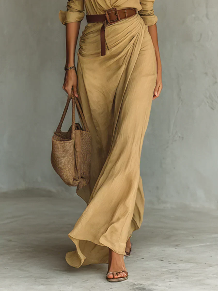 Camille™ | Elegantní Maxi Šaty s Páskem