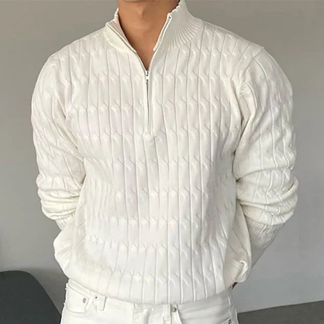 GWANGJU Svetr s polo zipem