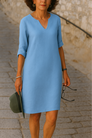 Bogdana – Elegantní šaty s výstřihem do V