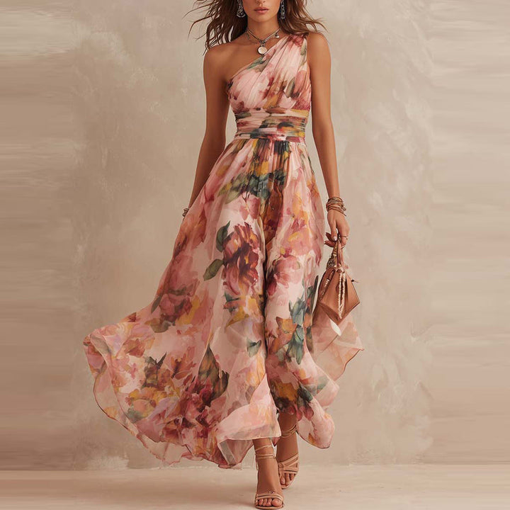Anna | Elegantní Maxi Šaty s Květinami