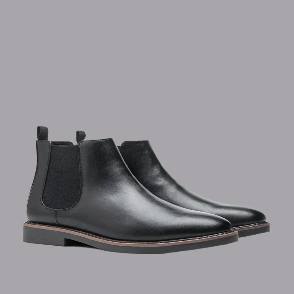 Mikołaj | Hnědé elegantní kožené boty