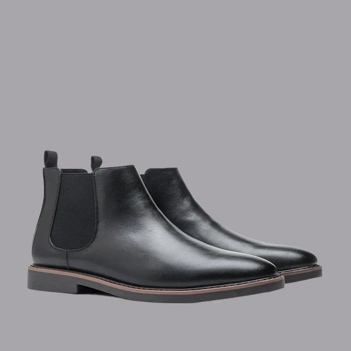 Mikołaj | Hnědé elegantní kožené boty