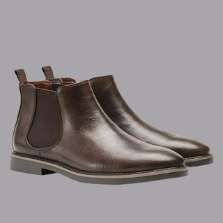 Mikołaj | Hnědé elegantní kožené boty