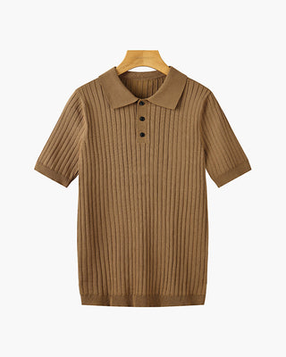 GIMCHEON Pletené Polo Tričko