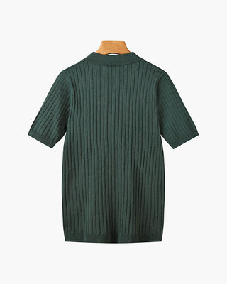 GIMCHEON Pletené Polo Tričko