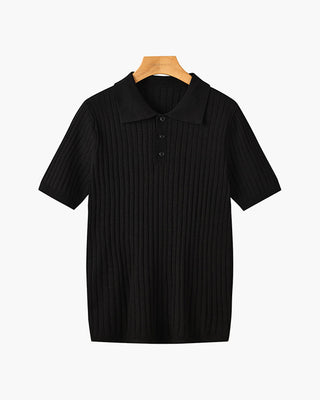 GIMCHEON Pletené Polo Tričko