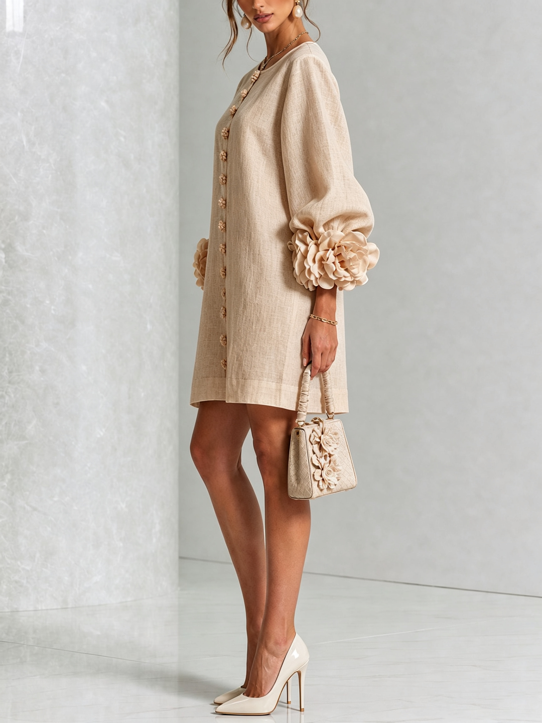 Amelia | Elegantní Mini Šaty s Puff Rukávy