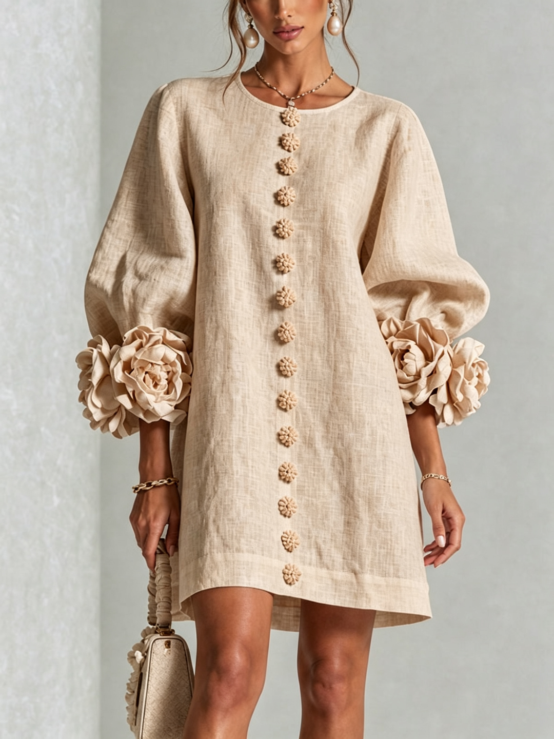 Amelia | Elegantní Mini Šaty s Puff Rukávy