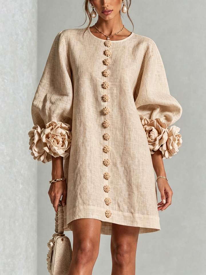 Amelia | Elegantní Mini Šaty s Puff Rukávy