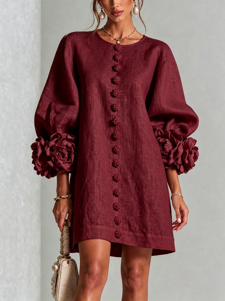Amelia | Elegantní Mini Šaty s Puff Rukávy