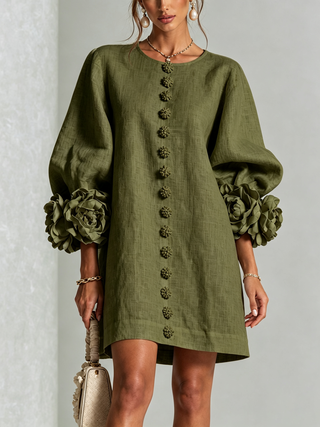 Amelia | Elegantní Mini Šaty s Puff Rukávy