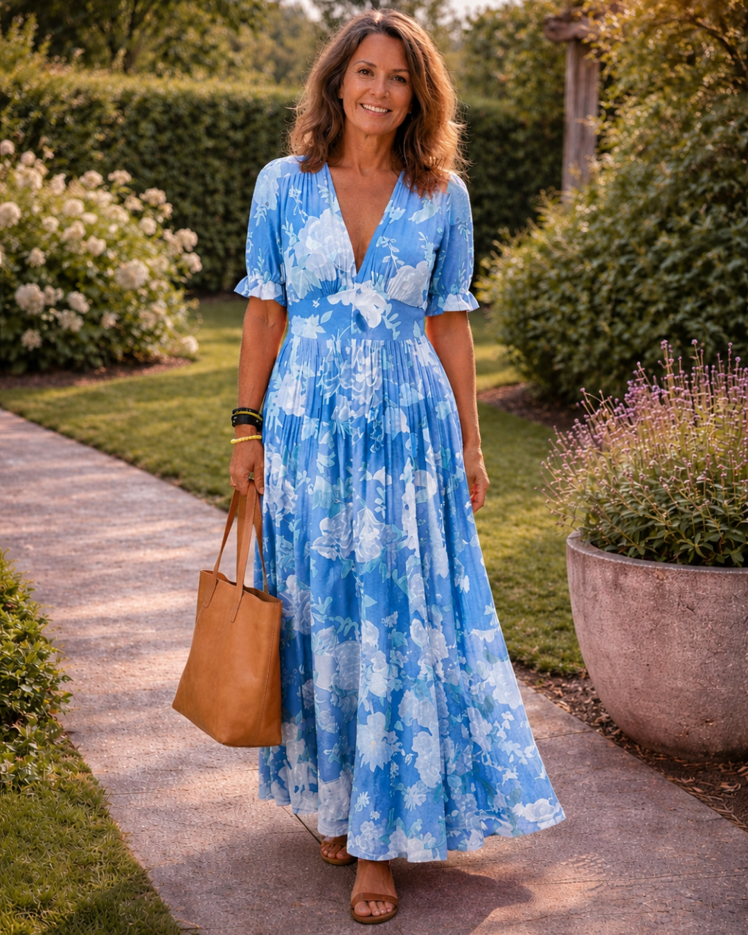 Fiorina | Elegantní midi šaty s květinovým vzorem