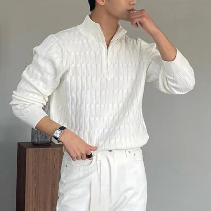 GWANGJU Svetr s polo zipem