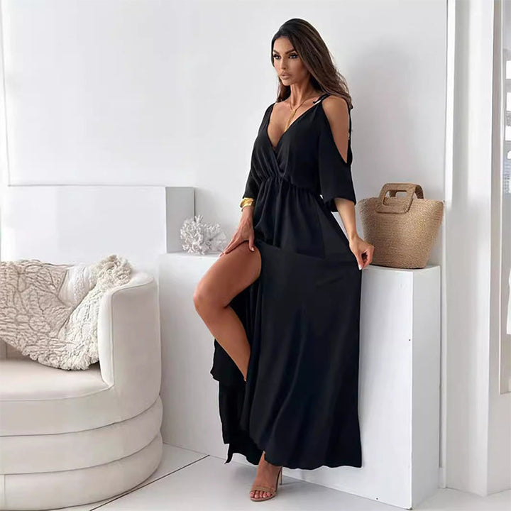 Valentina - Elegantní, sexy šaty s výstřihem do V