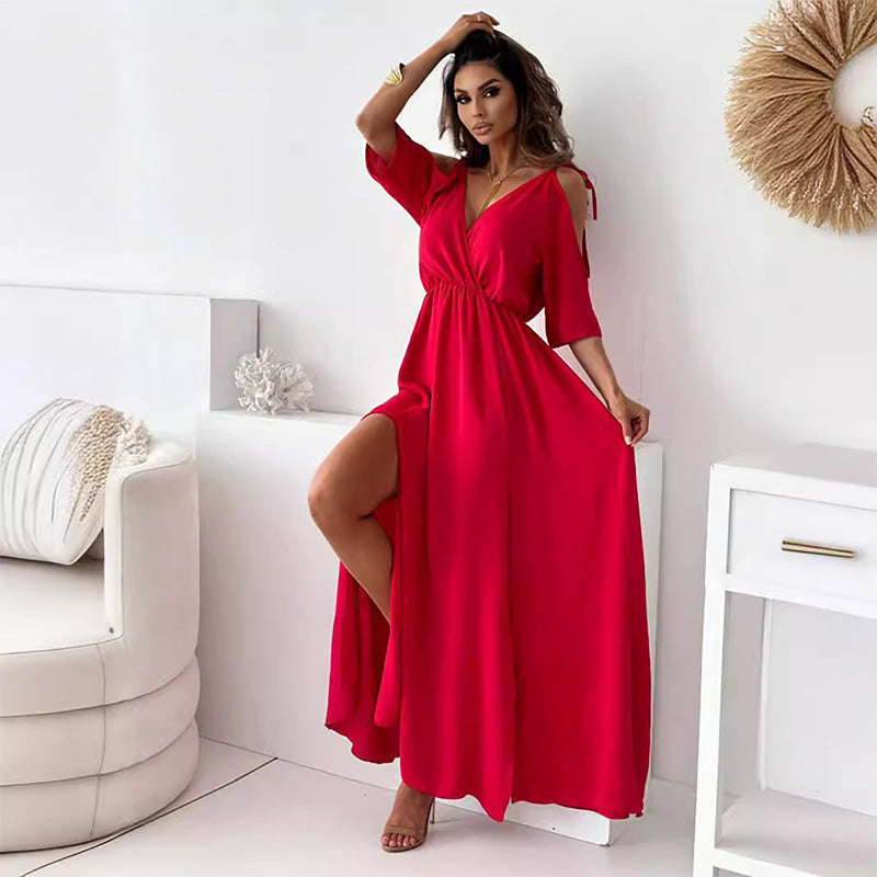Valentina - Elegantní, sexy šaty s výstřihem do V